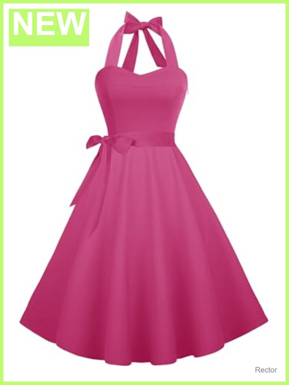 Halter Summer Dress A-Line Sundress with Sweetheart Neckline